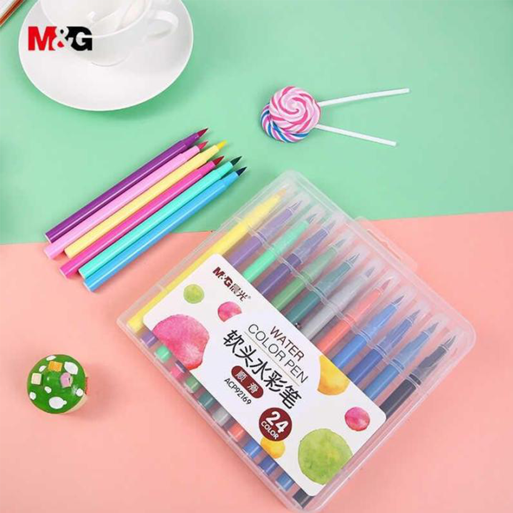 M&G Water color Brush Marker Set 12/18/24/36/48