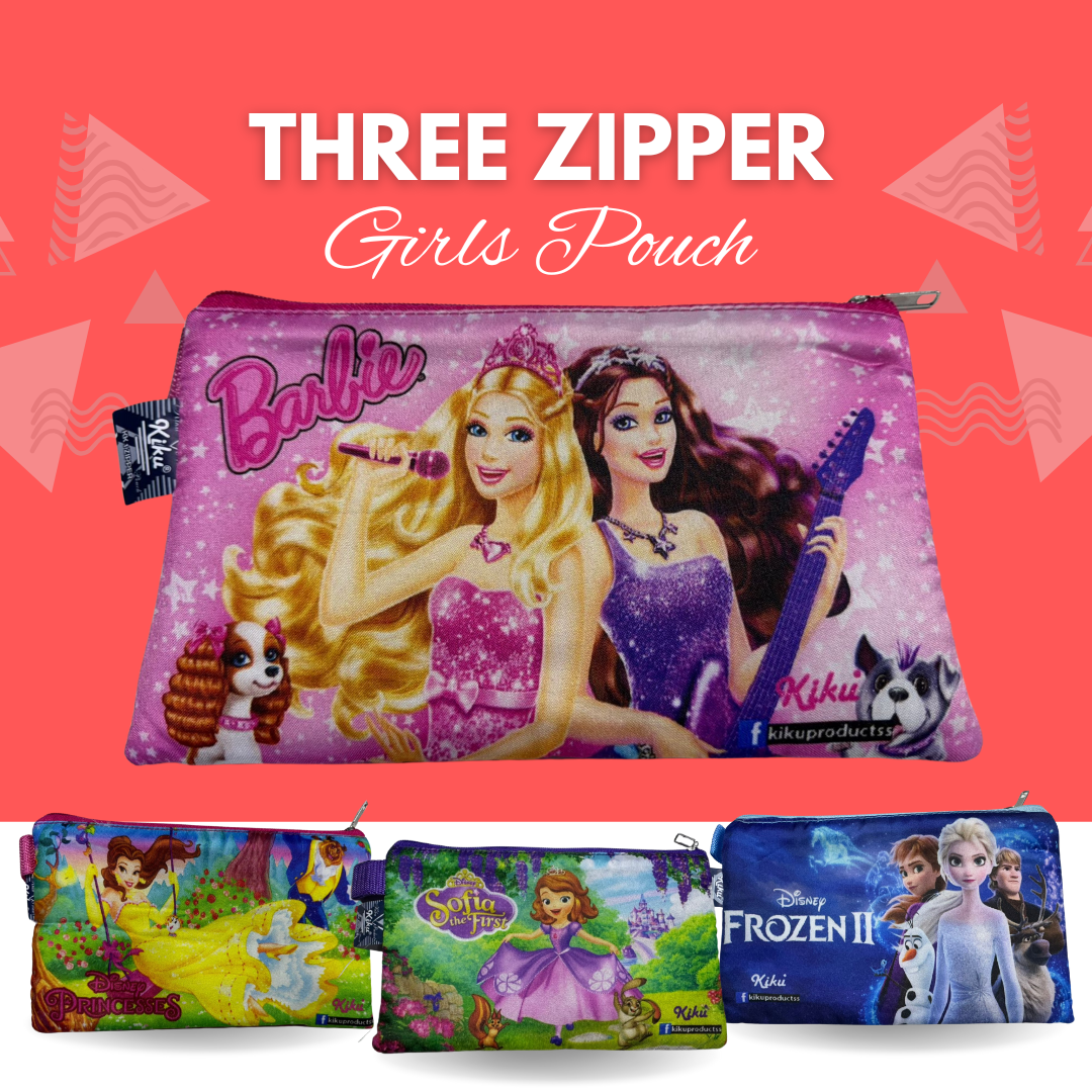 Three Zipper Pouch girls