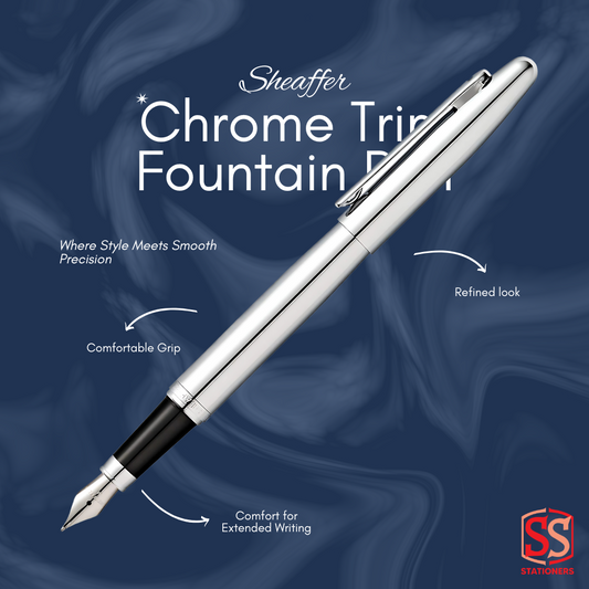 Sheaffer Chrome Silver Tone Fountain Pen