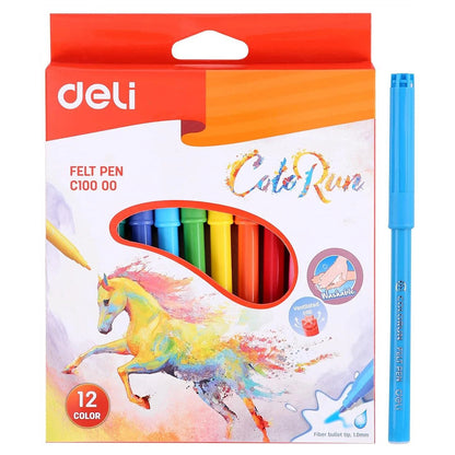 Deli Felt Color Pen Makers 12/18/24