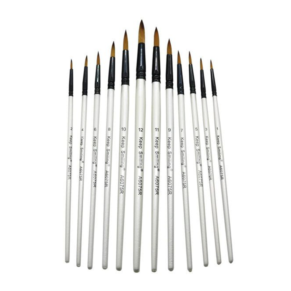 Keep Smiling Artist Paint Brush Set of 12