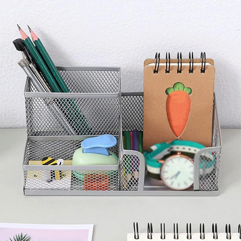 Mesh Metal Desk Organizer (BLACK COLOR)