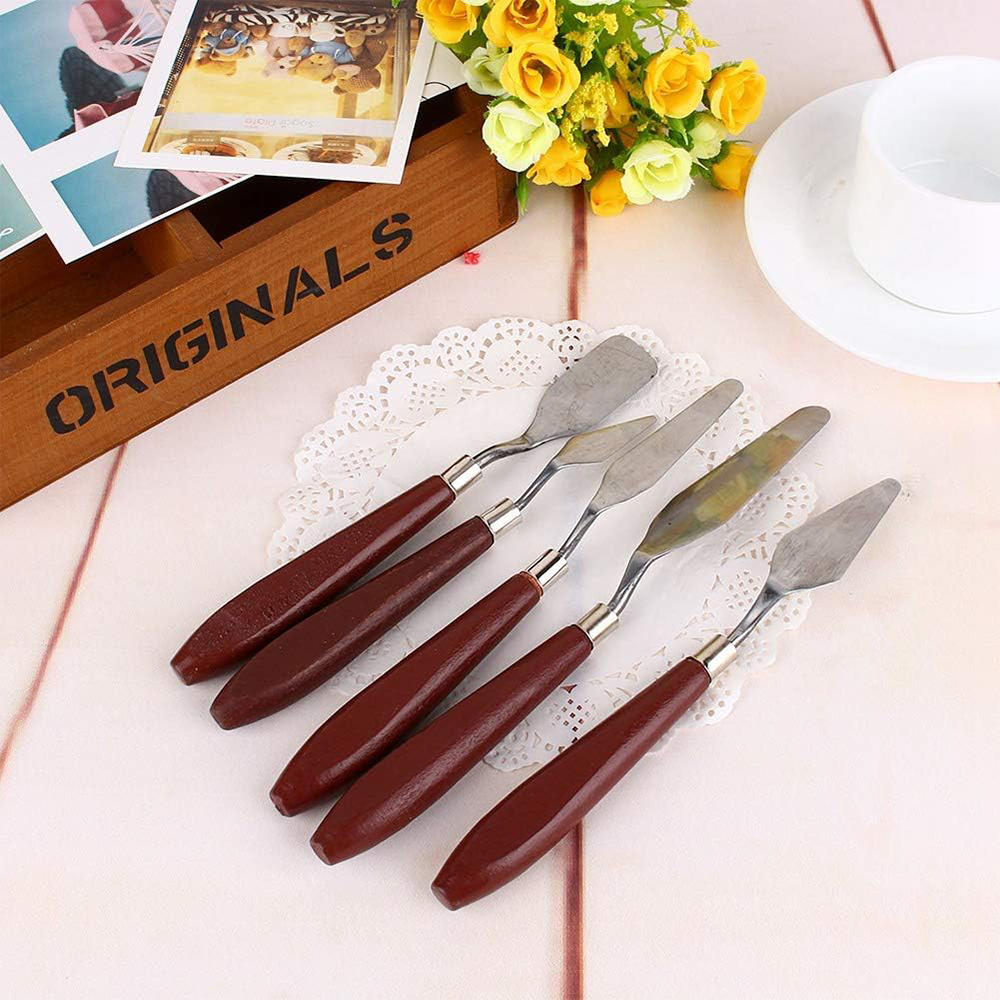 Stainless Steel Palette Knives 5 PCS set