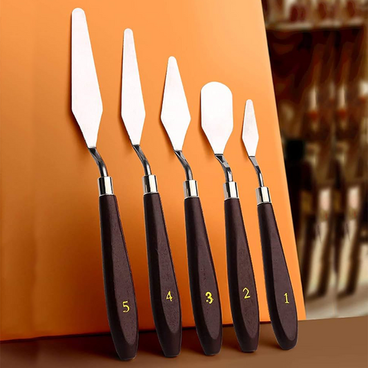 Stainless Steel Palette Knives 5 PCS set