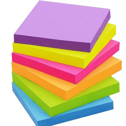 Bright Colored Sticky Notes 3X3 / 3x4 / 3x5 Inch