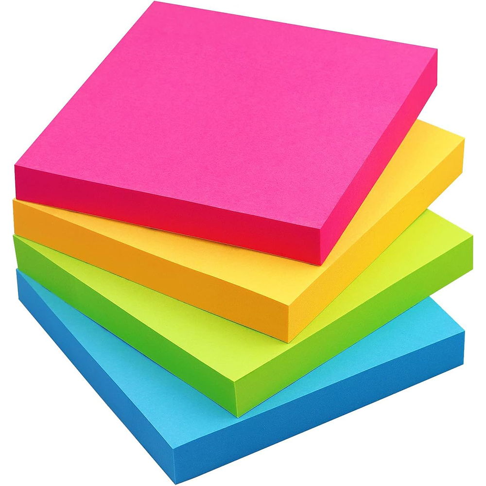 Bright Colored Sticky Notes 3X3 / 3x4 / 3x5 Inch